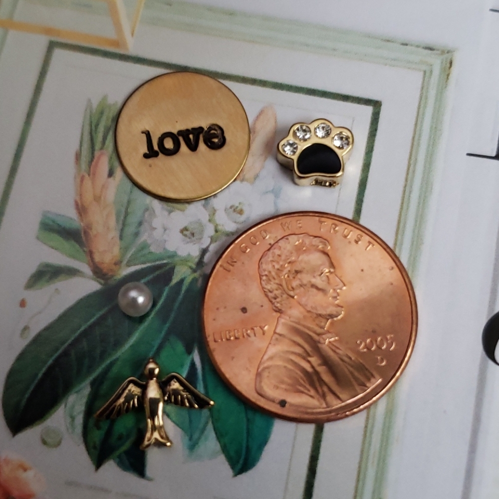 Origami Owl Gold Charm Set of 4